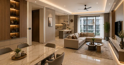 Completed interior ready for handover